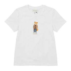 MAISON KITSUNE [명품]메종키츠네 로고 코튼 폭스 여성 반팔티 LW00112KJ0008 P100