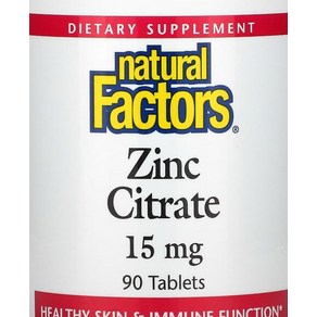 Natual Factos 시트르산아연 15mg 90정, 1개