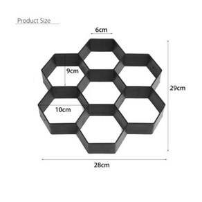 디딤돌 몰드 정원 산책로 포장 재사용 가능한 DIY 수동 시멘트 벽돌 돌 도로 콘크리트 금형 장식, 3) D