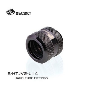 Bykski B-HTJV2-L12 pc 물 냉각 하드 튜브 피팅 OD12mm/14mm/16mm G1/4 ''경질 파이프 용 커넥터, 1개