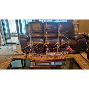 배 범선 만들기 diy Scale 1/50 Royal Caoline 1749 wood battle ship 영국 왕실 캐롤라인 항해 보트 모델 키트 84cm 길이 영어 교육 포, 1개