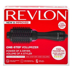 레브론 원스텝 볼류마이저 헤어 드라이어 블랙 Revlon One-Step Volumize Hai Dye & Ai Bush, 1개