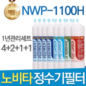 노비타 NWP-1100H 고품질 정수기 필터 호환 1년관리세트, 1개