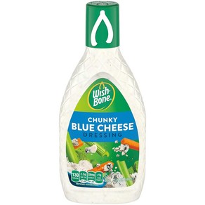 위시본 청키 블루 치즈 샐러드 드레싱 15온스 병(3팩) Wish-Bone Chunky Blue Cheese Salad Dressing 15 Ounce Bottle (Pack