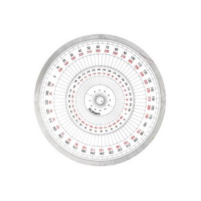 제도 코링 원형 정원 분도기 각도기 K-1501 (15cm), 단품