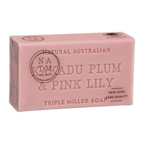 호주 트리플 밀드 카카두 플럼 핑크 릴리 비누 200g Austalian Tiple Milled Kakadu Plum Pink Lilly Soap, 1개