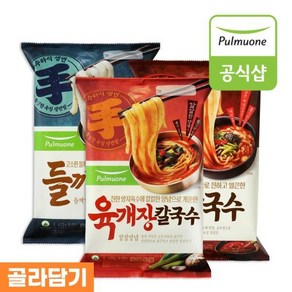 풀무원 칼국수 3종(육개장/들깨/장) 4봉 골라담기, 1개, 415g