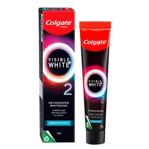 Colgate Visible White O2 Teeth Whitening Toothpaste (Aomatic Mint), 3개, 50g