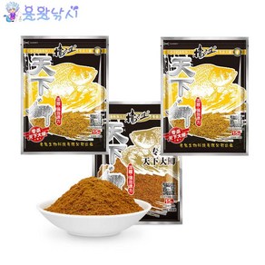 [용왕낚시] 노귀 천하즉 붕어 낚시 떡밥 민물낚시 중국떡밥 어분 집어제, 3개