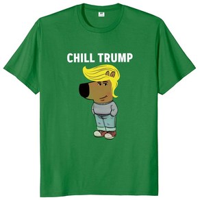 칠가이 트럼프 밈 티셔츠 Chill Guy 반팔티 반팔 면티 프린팅 커플티 면티 쓸없선