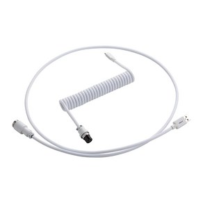 CableMod Po Coiled 항공 키보드 케이블 (1.5m 화이트), 1개