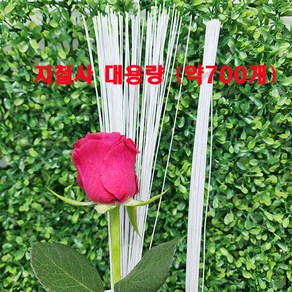 (샤인) 지철사27번 꽃철사 대용량 36cm 약710개 흰색 무료배송/꽃만들기재료/꽃바구니/원예공예, 1개