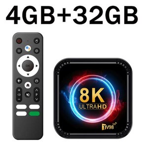 스마트 TV 박스 안드로이드 13 TV98 RK3528 쿼드 코어 5G 듀얼 Wifi6 16G 32G 64G 지원 8K 4K GT5.0 음성 보조 PK DQ08 셋톱, [04] Au 플러그, [02] TV98 RK3528 TV Box 4