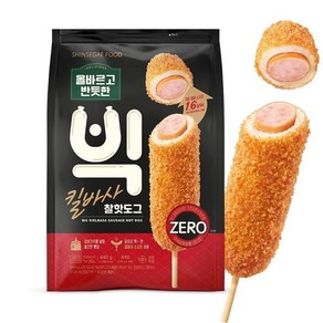 [신세계푸드] 올바르고 반듯한 빅 킬바사 찰핫도그 440g x 2팩, 2개