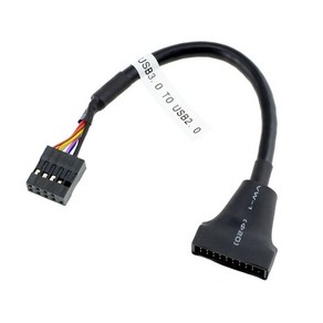 USB 3.0 20pin to USB2.0 9pin 변환 젠더 케이블, 본상품선택, 1개