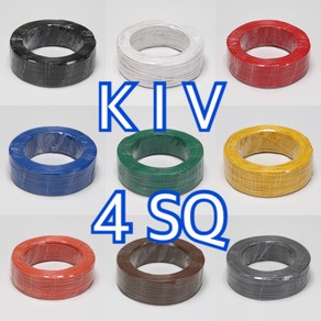 KIV전선 4SQ 적색 100M 전기배선 전선케이블 단선 상진전선, 1개
