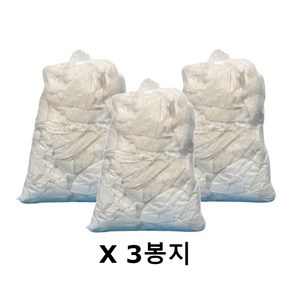 [백호보루] 보루 넝마 산업용걸레 기름걸레 손걸레 바닥청소, 생지보루-원단 5KG, 3개