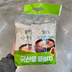 풀무원 국산콩 콩비지, 4개, 300ml