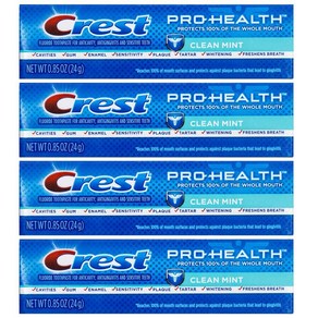 Cest Po-Health 클린 민트 치약 여행용 사이즈 24g(0.85온스) - 6개 팩, 0.85 Ounce (Pack of 4)