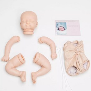 리본돌 엄마놀이 사람인형 사실적 실리콘 구체인형, kit with body, 1개