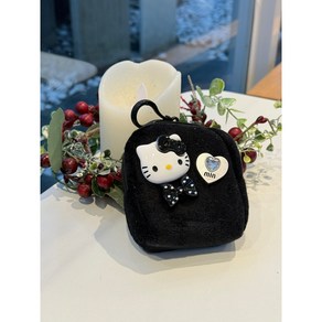 black hello kitty 하트miu ) 동전지갑 키홀더 우정템 가방고리 학생중학교 직장인가방 우정템 커플선무 귀여운헬로키티