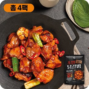 꼬기다 초벌 춘천 닭갈비 2종 혼합, 4개, 150g