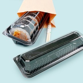 1줄 김밥 포장용기 1000세트 뚜껑포함 한줄김밥 일회용 김밥도시락