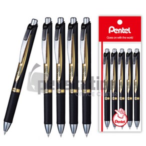 펜텔 에너겔 퍼머넌트 겔잉크 0.5mm 볼펜 세트, 0.5mm 흑색 5개 세트