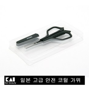 일본 KAI 코털 가위.블랙 안전 코가위.코털 정리.HC-2302, 1개