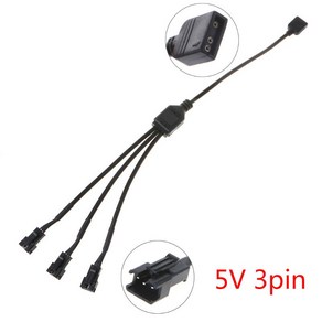 마더 보드 RGB 동기화 스플리터 12V 4 핀 RGB / 5V 3PIN ARGB SYNC HUB 헤드러 전송 스플리터 케이블 컴퓨터, 갈색, 1개