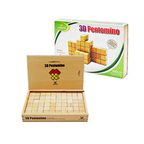 러닝스텝 러닝스텝원목 입체펜토미노(3D Pentomino) 고급 원목 보관함