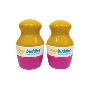 Sola Buddies 리필가능 선크림로션팩 스폰지 어플리케이터팩 가족여행용 핑크색상 100ml 2개