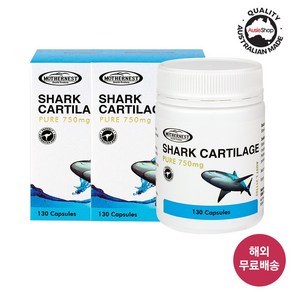 (연말연시 빅이벤트) 마더네스트 호주 직구 고함량 상어연골 750mg 130정 x 2 MSM 콘드로이친 (26년 5월), 2개