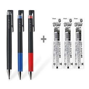 파이롯트 쥬스업 볼펜 흑색/청색/적색+리필 세트, 1개, 0.4mm 흑색1개+청색1개+적색1개+리필 흑3개 세트