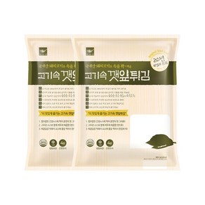 사옹원 생깻잎전 돼지고기깻잎전1kg 2봉 냉동 업소용튀김 대용량 분식집, 1kg, 2개