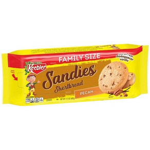 Keeble Sandies Cookies Pecan Shotbead Family Size 17. 키블러 샌디스 쿠키 피칸 쇼트브레드 패밀리 사이즈 17.2온스 트레, 1개, 487g