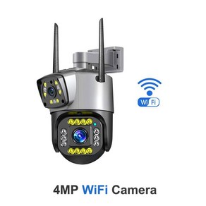 CCTV 와이파이 4K 카메라 8MP IP 야외 무선 디지털 듀얼 비전 4G 스마트 V380, 1개