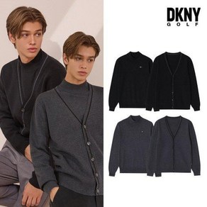 DKNY GOLF 남성 FW 가디건&모크넥니트 2종 세트