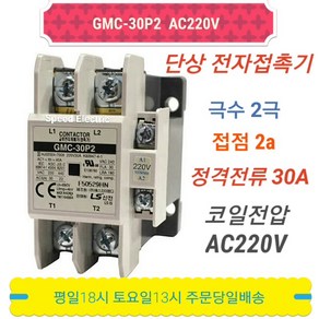 LS산전 GMC-30P2 AC220V 단상 전자접촉기 2P30A, 1개