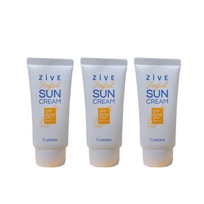 코리아나 지브 퍼펙트선크림 SPF50+ PA++++ 미백 주름개선 자외선차단 3중기능성 수분있는선크림 칠화수성분 쇠비름추출물, 50ml, 3개