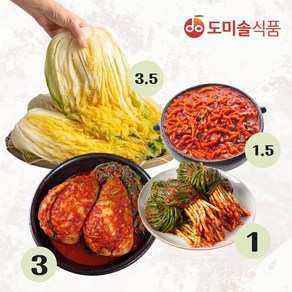 신세계라이브쇼핑 (m)도미솔 복합 김장 구성 4종 / 9kg (천수무김치 3kg + 파김치 1kg + 절임배추 3.5kg + 김장양념