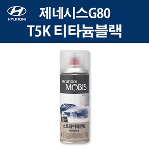 현대 순정품 제네시스G80 T5K 티타늄블랙 스프레이 389 자동차 차량용 도색 카페인트, T5K 티타늄블랙 스프레이(모비스), 1개