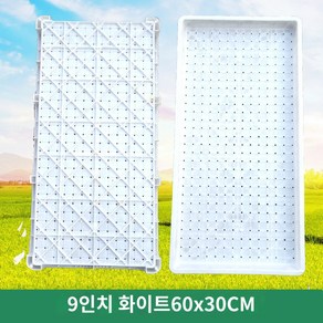 육묘상자 받침 모종판 벼 트레이 모판, 9인치 화이트60×30cm, 1개