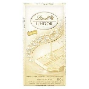 (캐나다 직송) 린트 린도르 화이트 초코릿 바 100g 4개 Lindt LINDOR White Chocolate Ba