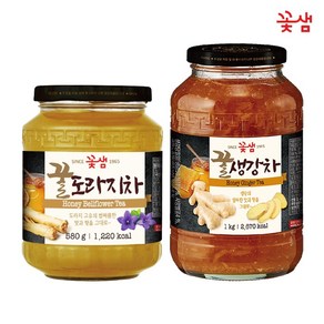 꽃샘 꿀도라지차 580g *꿀생강차 1kg, 1개, 1개입