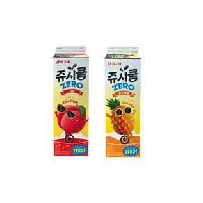 빙그레 쥬시쿨 제로 930ml 자두제로4개+파인제로4개/냉장무배/당제로, 330ml