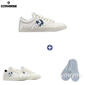 [Vic] CONVERSE 컨버스 스타 플레이어 76 로우탑 빈티지화이트 + 국산 페이크삭스 1P