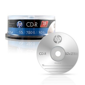 [HP] CD-R 52배속 700MB [케익/25매]