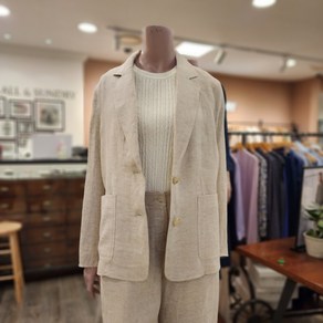BCBG [올앤선드리] 메시나 린넨JK 재킷 _ A4M3J101 77 [OATMEAL]