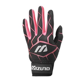 Mizuno 여성용 핀치 프리미어 배팅 장갑 블랙/핑크 미디엄 562577, 미즈노 Mizuno 여성용 핀치 프리미어 배팅 장갑 (, 1개